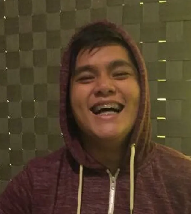 Nicholas with a huge smile